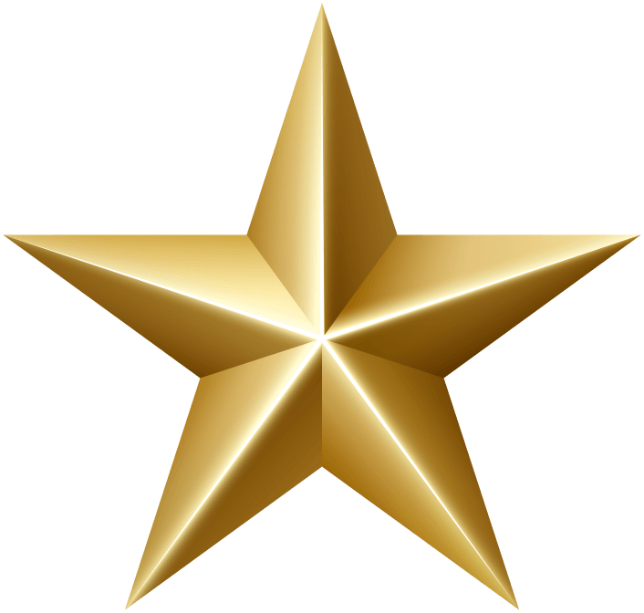 Golden Star PNG Transparent Background Free Download